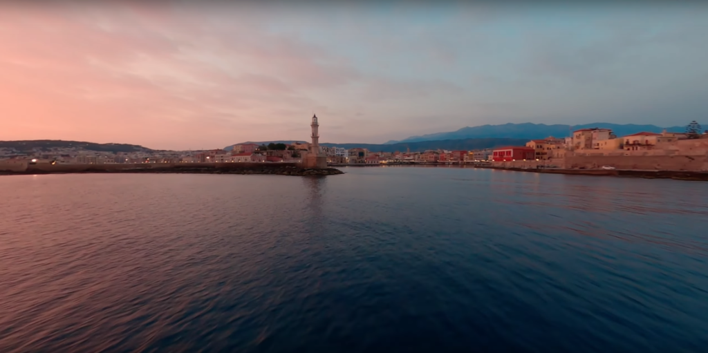 Chania Crete sunrise in old harbour